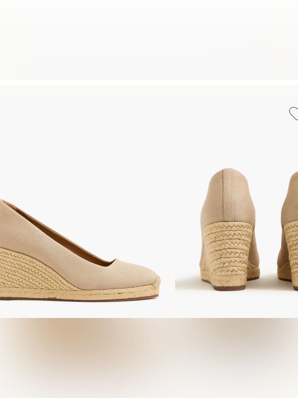 J.Crew Factory Canvas Espadrille Wedge Pumps